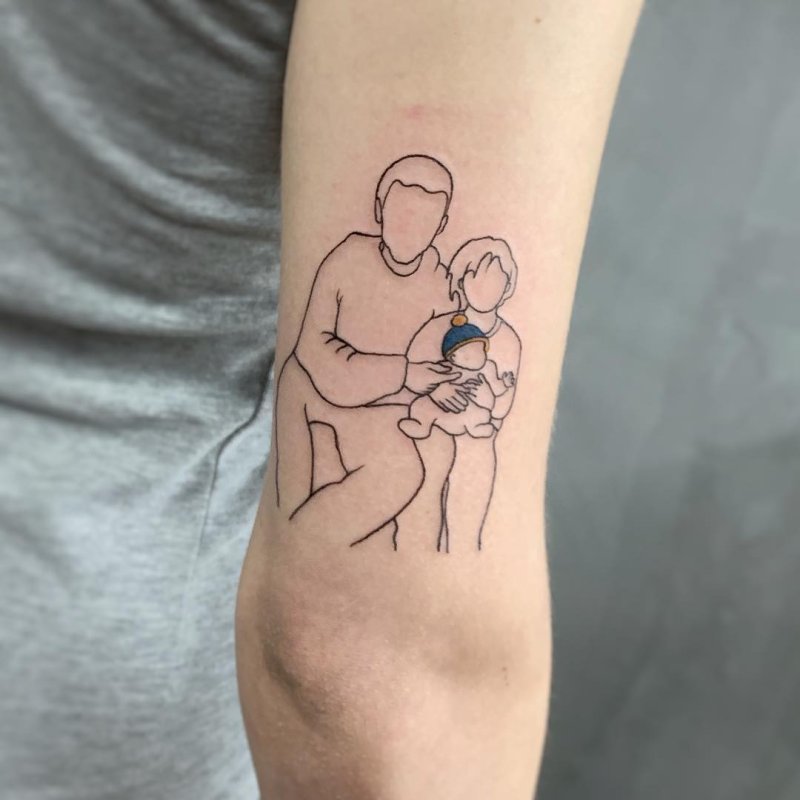 Семейные тату Минимализм