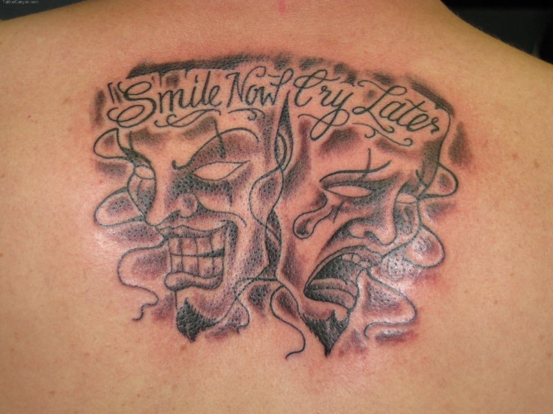 Татуировка smile Now Cry later