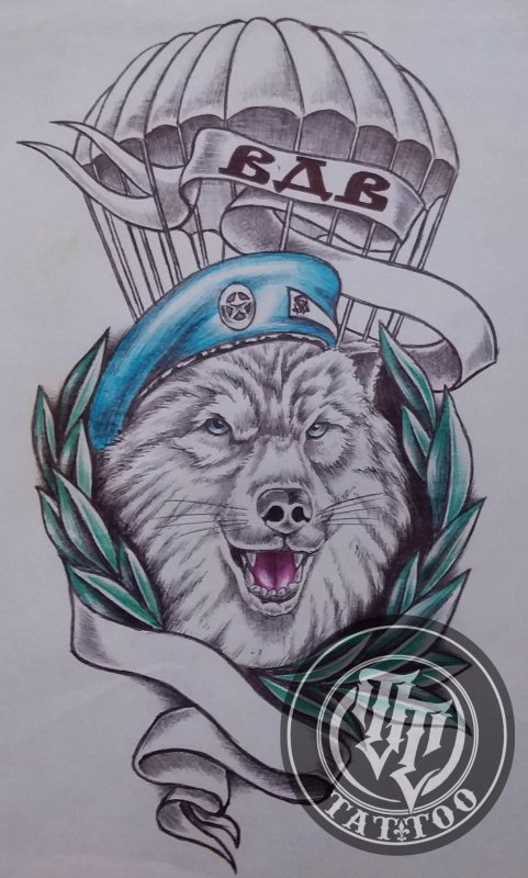 Наколка ВДВ 106 ВДД