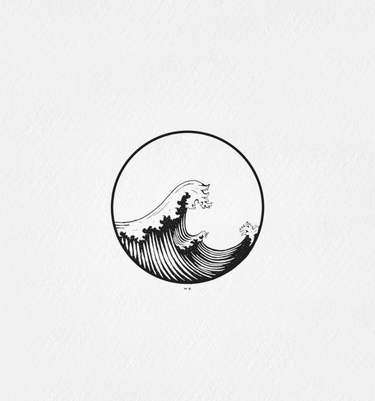 Surf тату волна