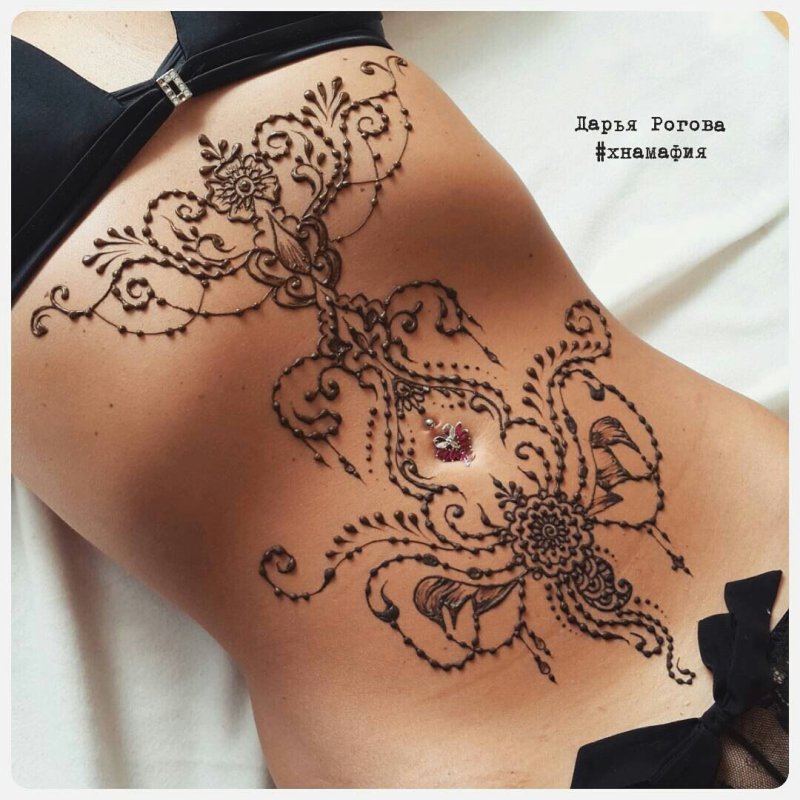 Mehendi on the Stomach