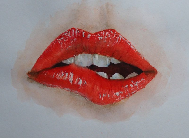 Губы рисунок