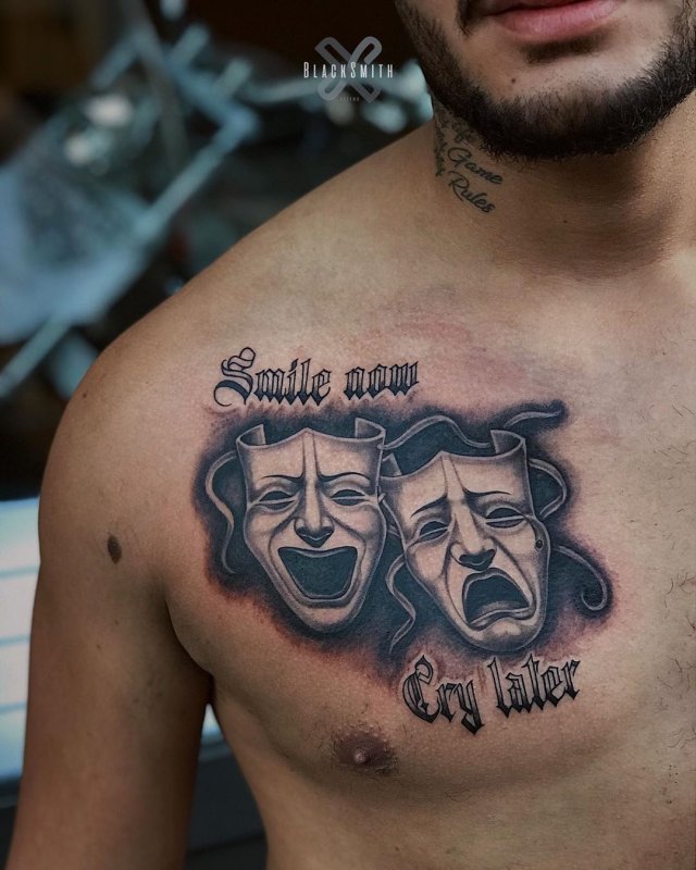 Smile Now Cry later тату 2pac
