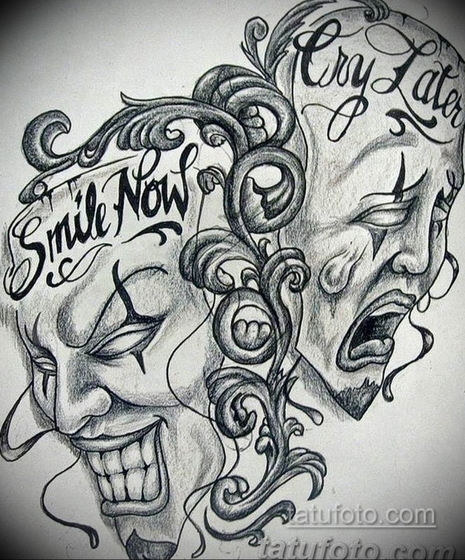 Smile Now Cry later тату маски