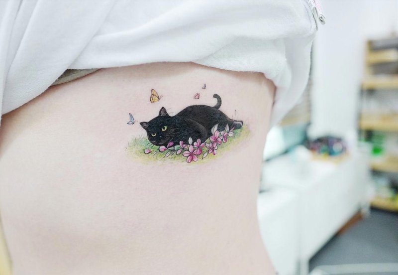 Чеширский кот тату