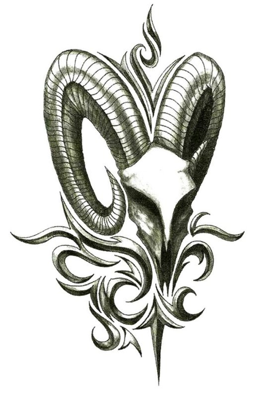 Овен знак зодиака тату эскиз