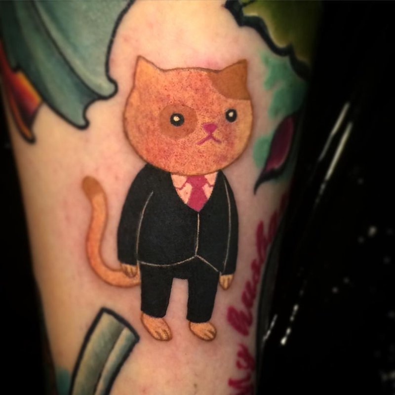 Чеширский кот тату