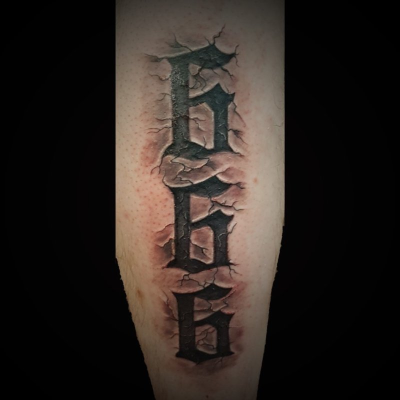 Тату рукав 666