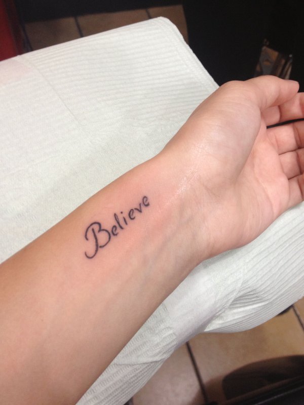 Believe me тату
