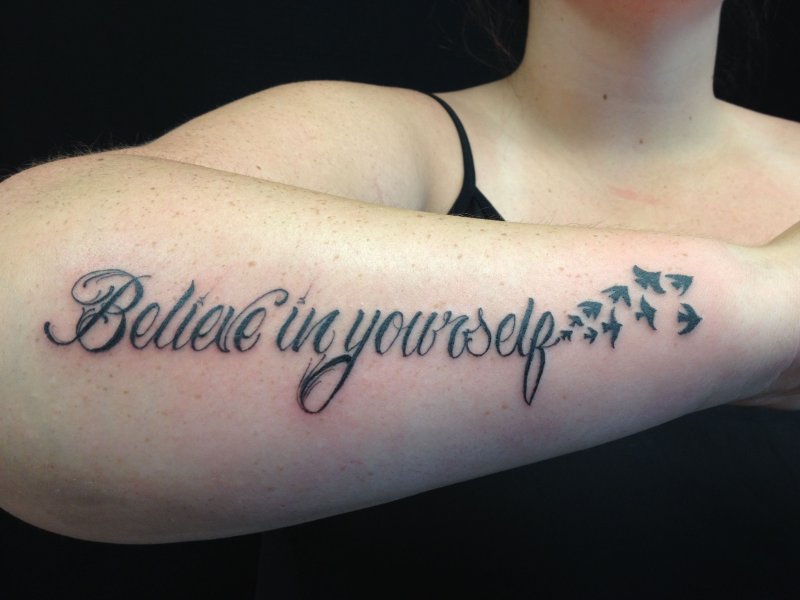 Believe in yourself тату мужское