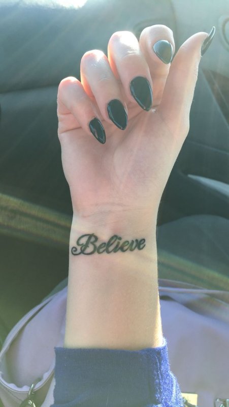 Believe на запястье