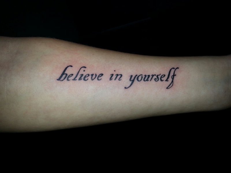 Татуировка believe in yourself