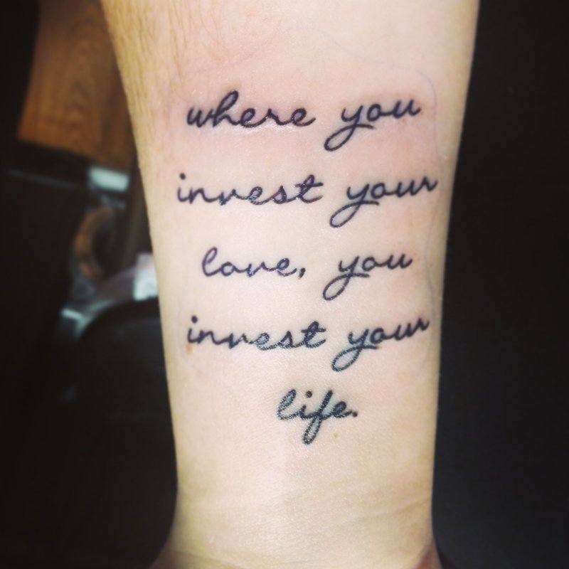 Татуировка i Love you Life