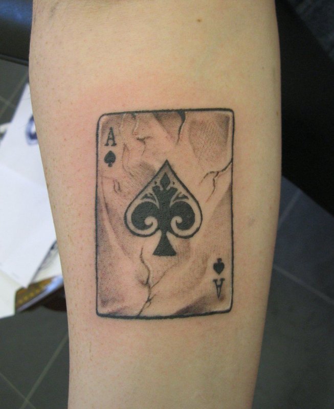 Ace of Spades Skull playing Card Biker Patch