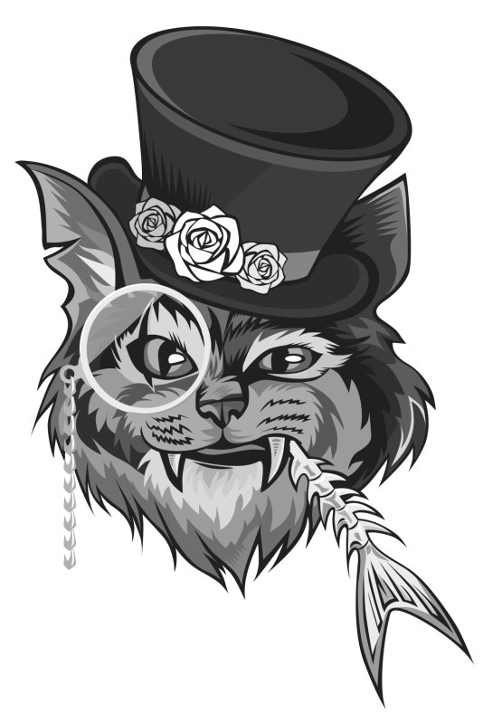 Кот с моноклем