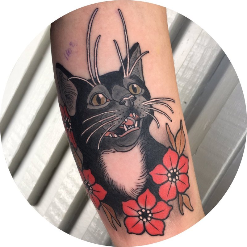 Оригинальные тату коты