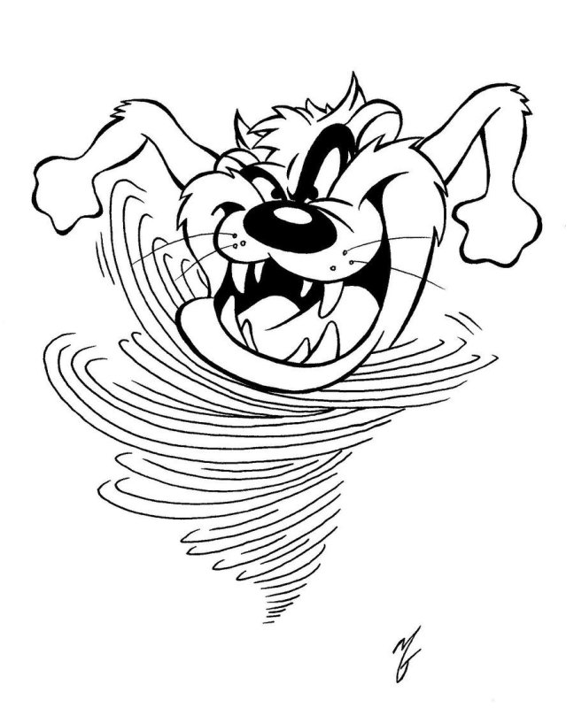 Taz эскиз тату