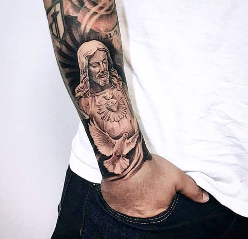 Realism Chest Tattoo