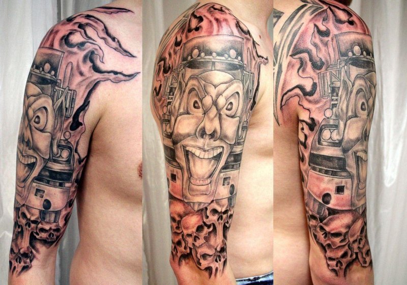 2 Face Mask Tattoo
