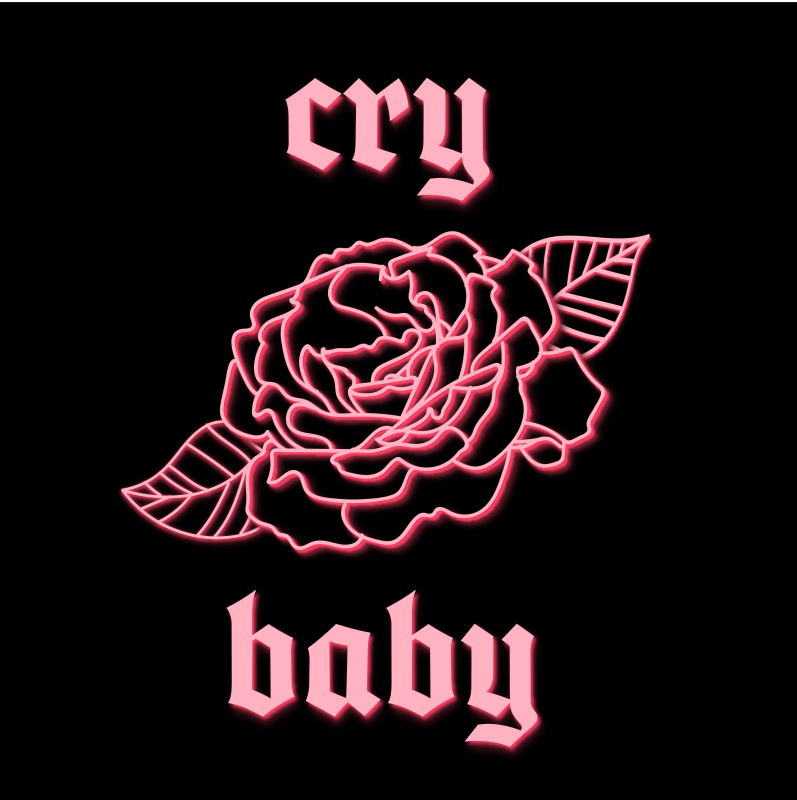 Crybaby тату надпись