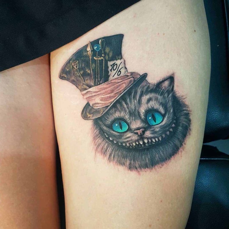 Наколка Чеширский кот