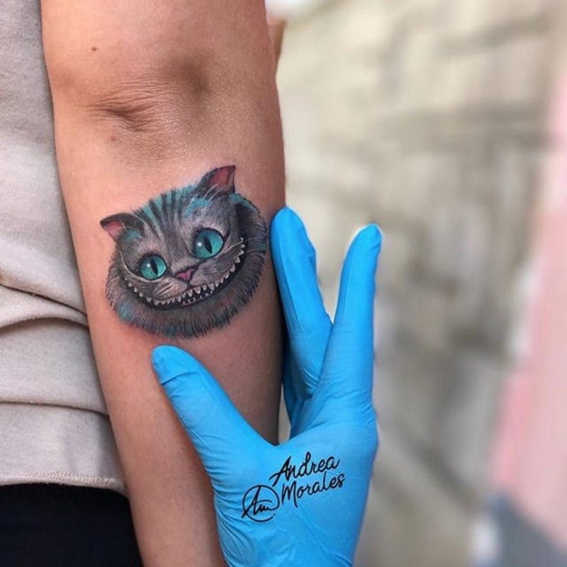 Чеширский кот тату