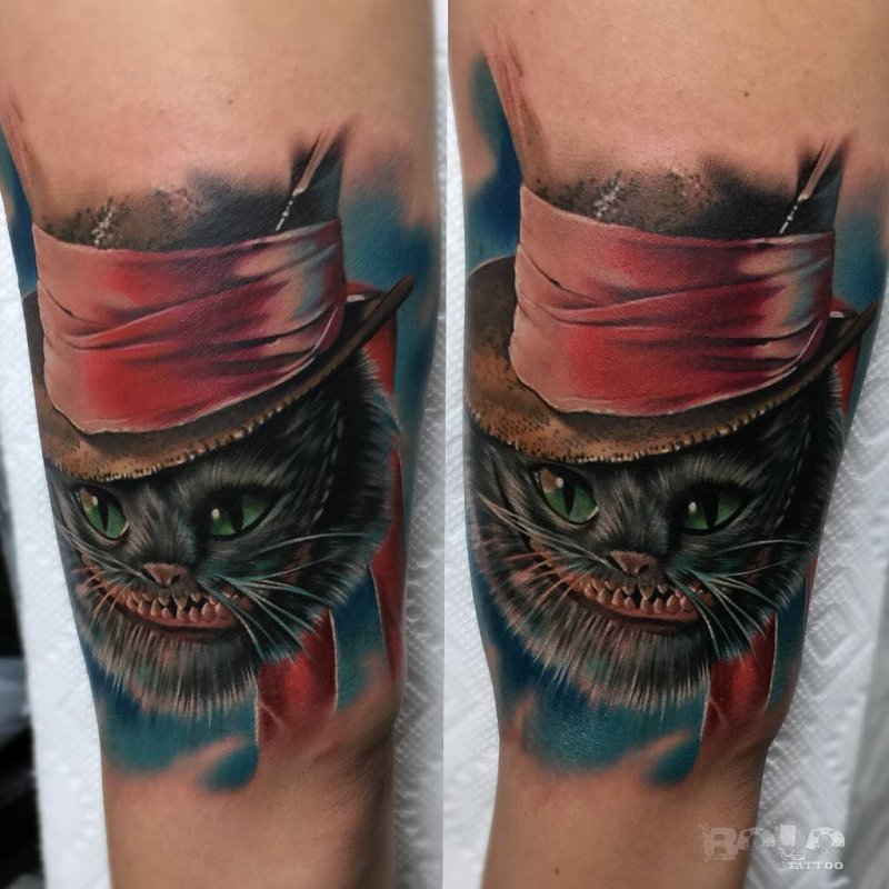 Улыбка Чеширского кота тату
