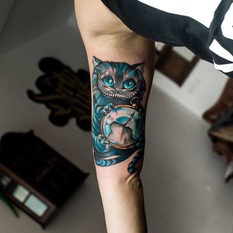 Чеширский кот тату