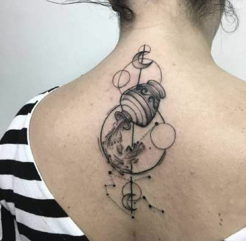 Созвездие Водолея тату