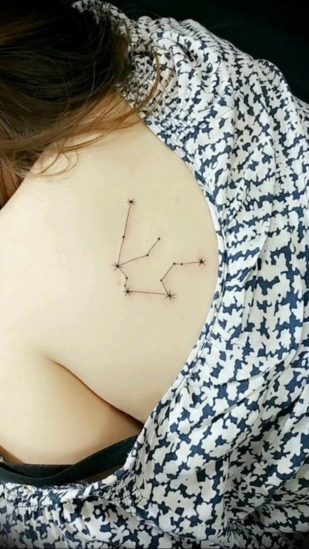 Созвездие Водолея тату