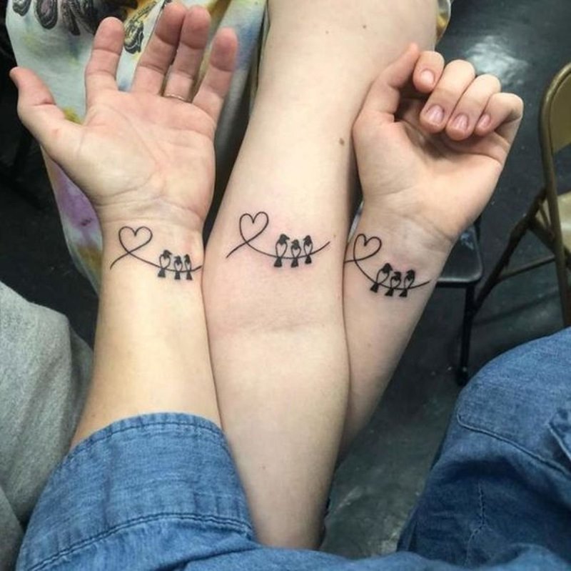 Совместные тату на запястье