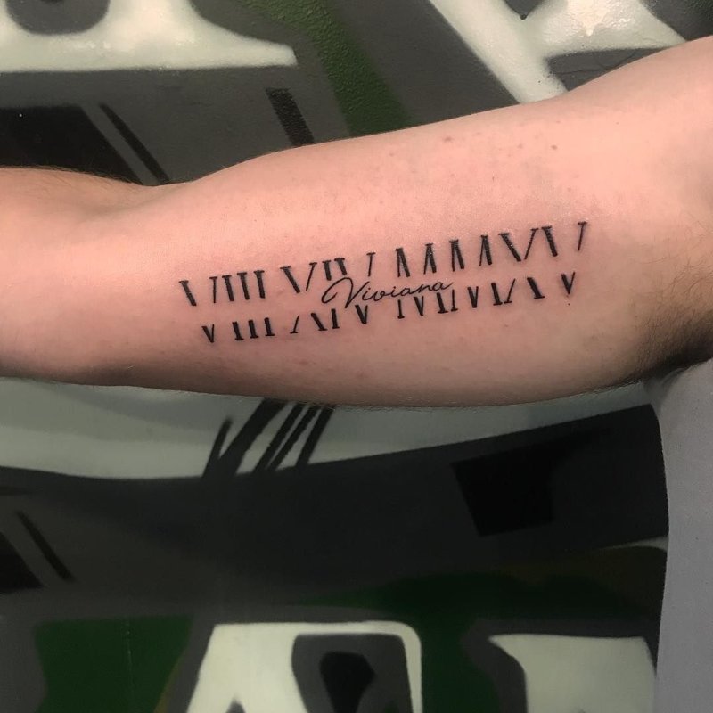 Тату римские цифры