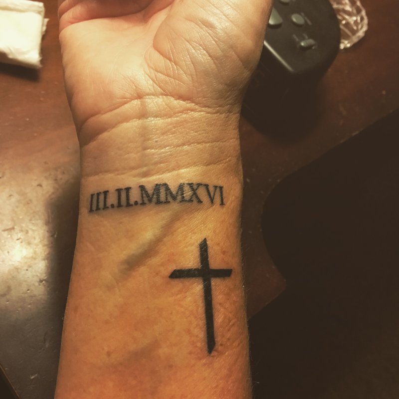 Тату римские цифры