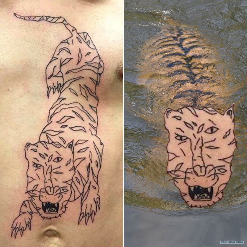 Тату в стиле handpoke