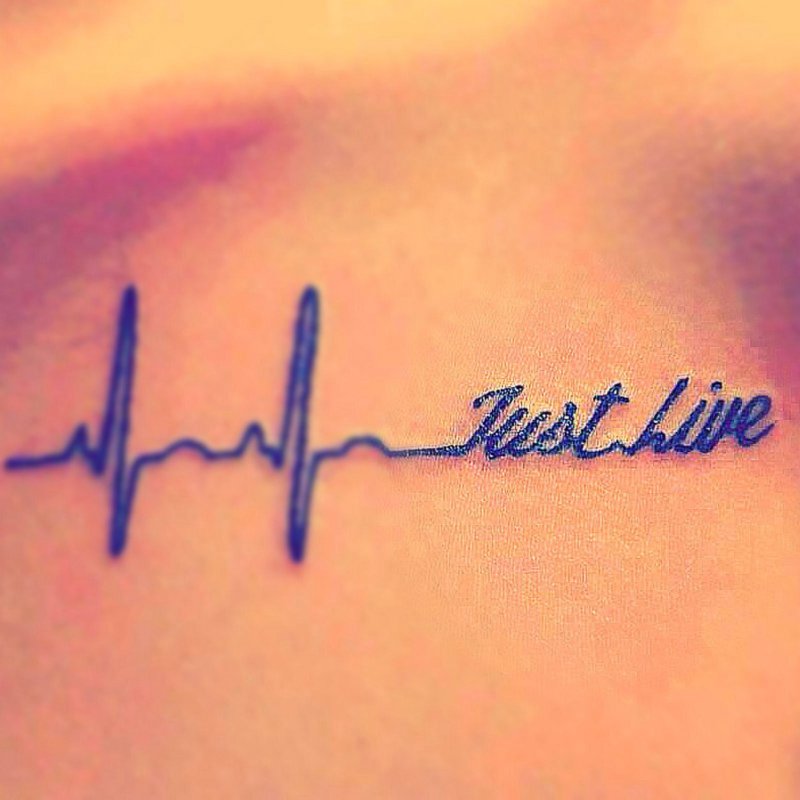 ЭКГ justlive тату