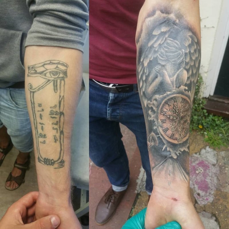 Тату кавер ап блэкворк