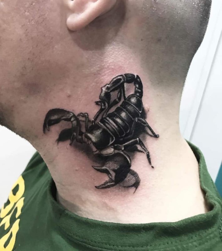 Скорпион 3д тату