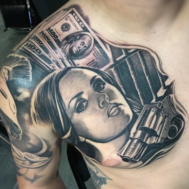 Тату 100 долларов