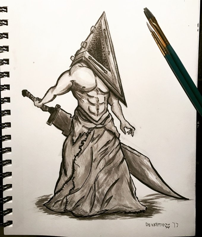 Тату Silent Hill пирамидхед