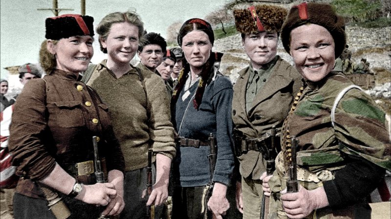 Партизаны девушки Великой Отечественной войны 1941-1945
