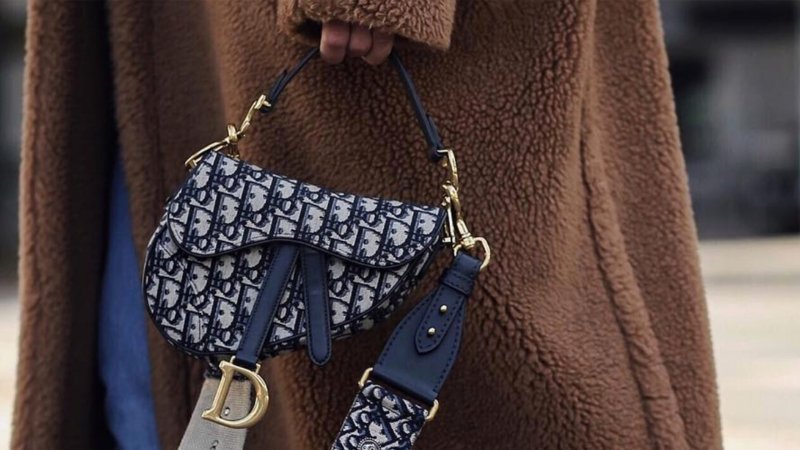 Сумка женская Christian Dior Saddle жаккард