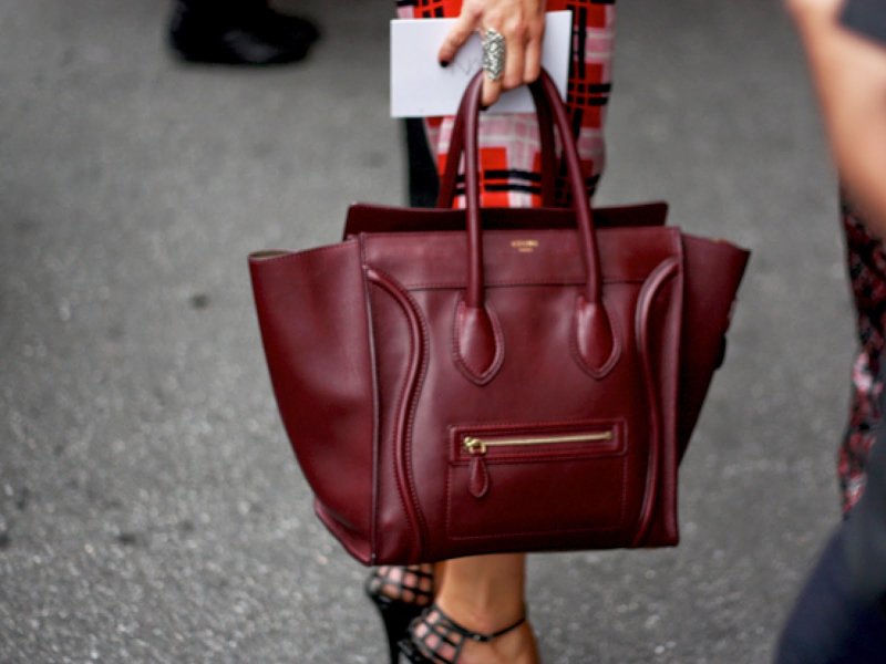 Сумка Celine цвета марсала