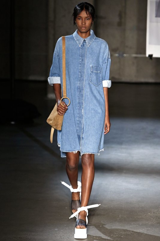 Mm6 Maison Margiela джинсовое платье-рубашка