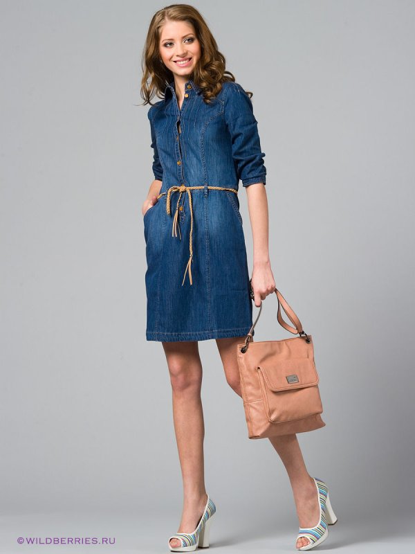 Zarina Denim джинсовое платье