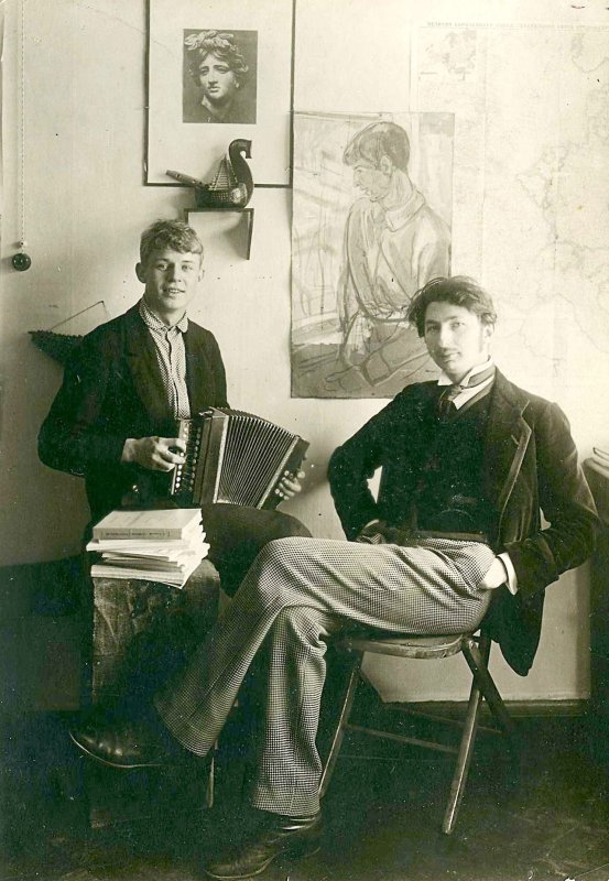Сергей Есенин и Сергей Городецкий 1915