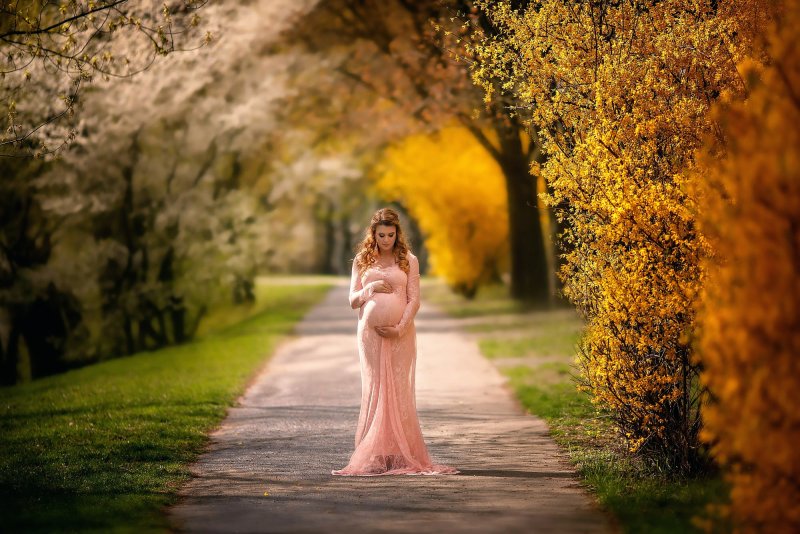 Фотосессия беременных в парке