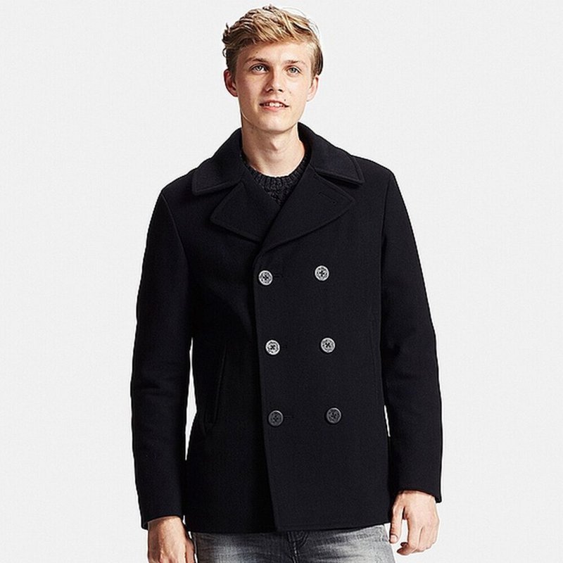 Uniqlo пальто мужское шерсть