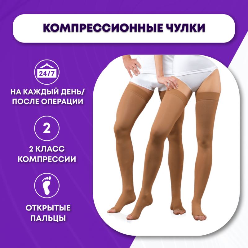 Ergoforma 227 чулки антиэмболические класс Размерная сетка