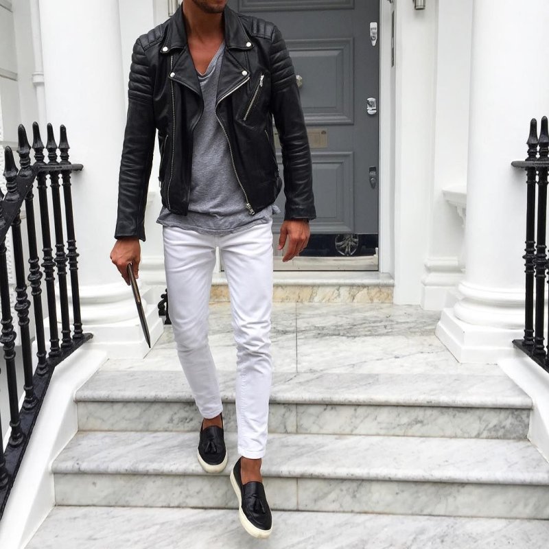 Косуха Mens cool Quilted Biker Black real Moto Leather Jacket