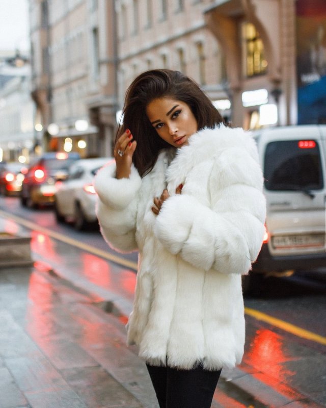 Teddy fur Jacket белая